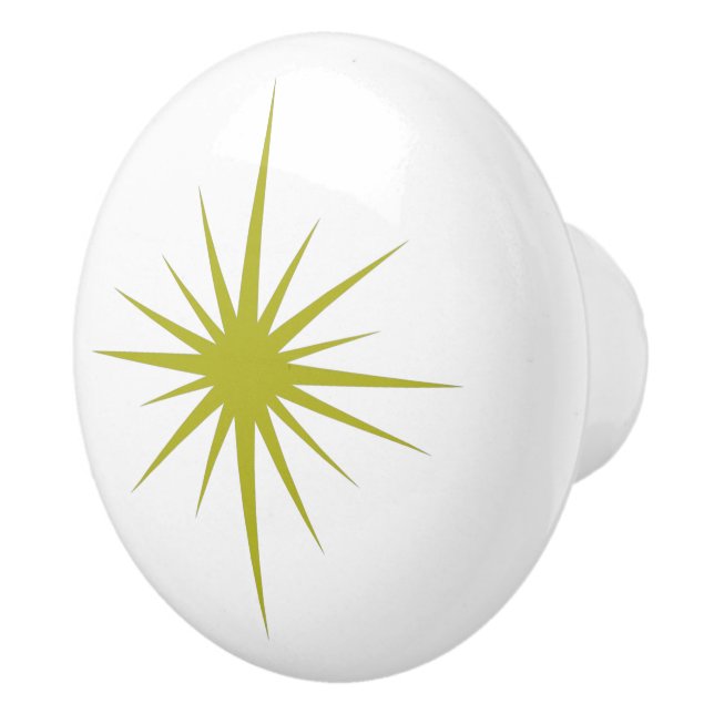 Avocado Grüne Atombombe Sternexplosion Mitte des J Keramikknauf (Rechts)