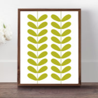 Avocado grüne Blütenknospen Mid Century Modern