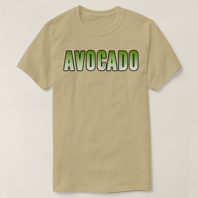 Avocado Grüner Text T-Shirt (Design vorne)