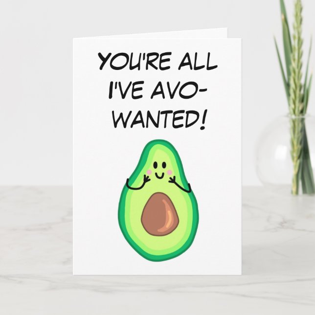 Avocado-Gruß-Karte Feiertagskarte (Vorderseite)