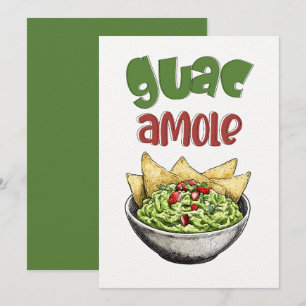 Avocado Guacamole & Tortillas mexikanische Küche Einladung