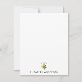 Avocado Health Coach Minimalistischer Personalisie Mitteilungskarte