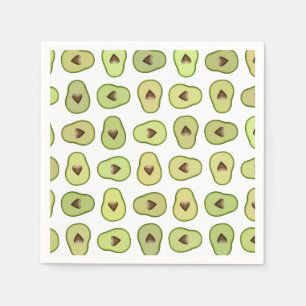 Avocado Heart Fruit Trendy Food Baby Dusche Party Serviette