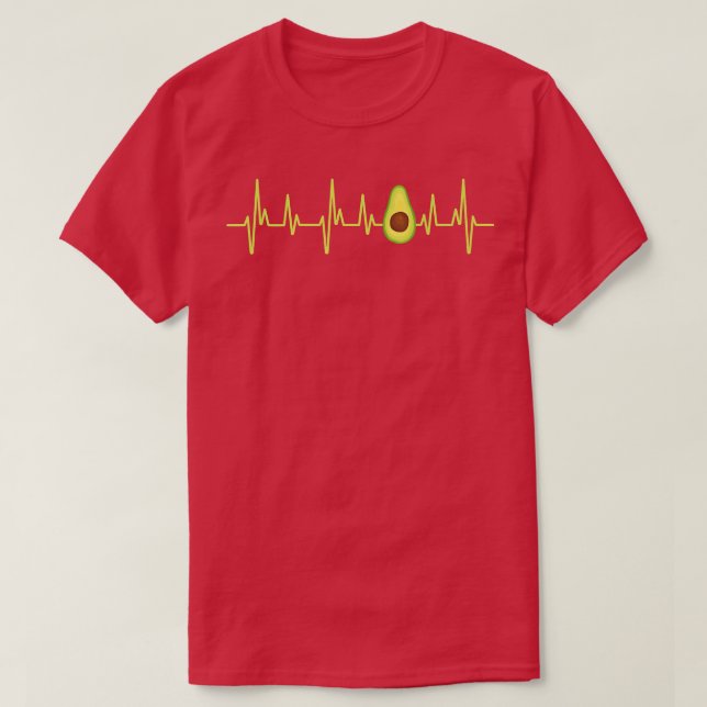 Avocado Heartbeatavocado für Männer und Frauen T-Shirt (Design vorne)