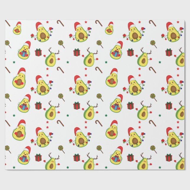 Avocado Holiday Wrapping Geschenkpapier (Flach)