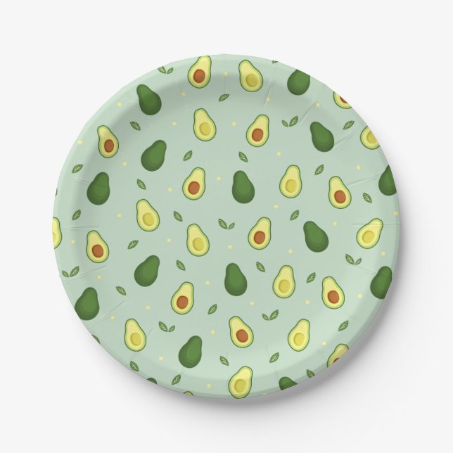 Avocado Holy Guacamole Green Baby Dusche Geburtsta Pappteller (Vorderseite)