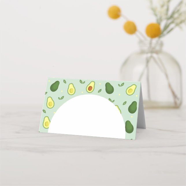 Avocado Holy Guacamole Green Baby Dusche Geburtsta Platzkarte (Vorderseite)