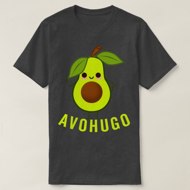 Avocado Hugging Funny Avohugo T-Shirt (Design vorne)