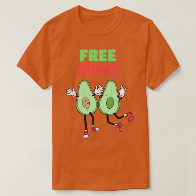Avocado hugs Free Hugs T-Shirt (Design vorne)