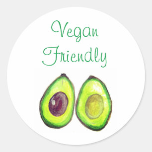 Avocado Humor Text Vegane Lebensmittel Gesunde Fru Runder Aufkleber