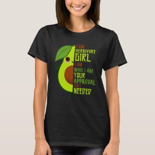 Avocado Ich bin Herbivore Mädchen Vegan Vegetarisc T-Shirt