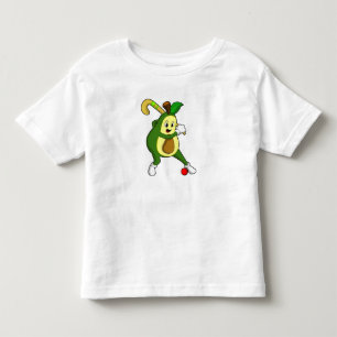 Avocado im Hockey mit Hockeyschläger Kleinkind T-shirt