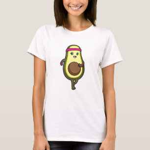 Avocado im Joggen mit Headband T-Shirt