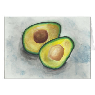 Avocado in Aquarell