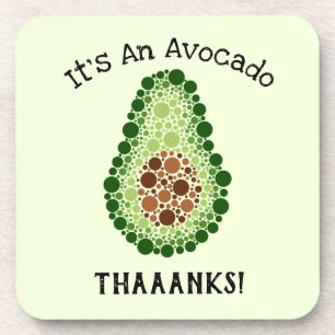 Avocado in Dots Getränkeuntersetzer