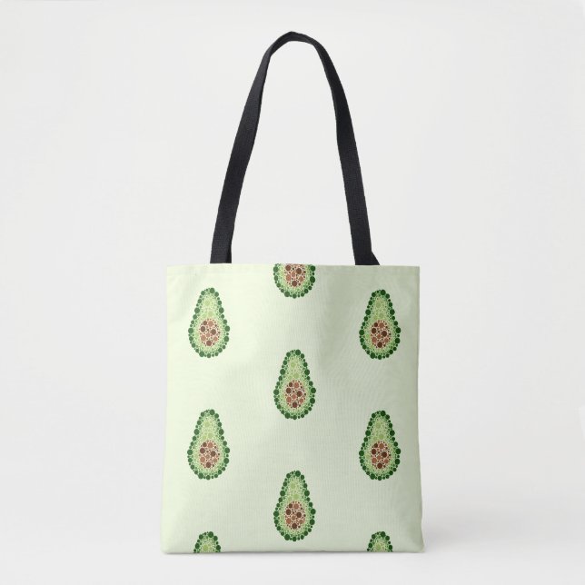 Avocado in Dots Tasche (Vorderseite)