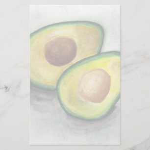 Avocado in Watercolor Briefpapier