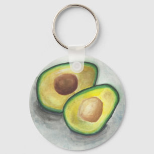 Avocado in Watercolor Schlüsselanhänger