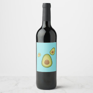 Avocado ist mein Geist Frucht Weinetikett