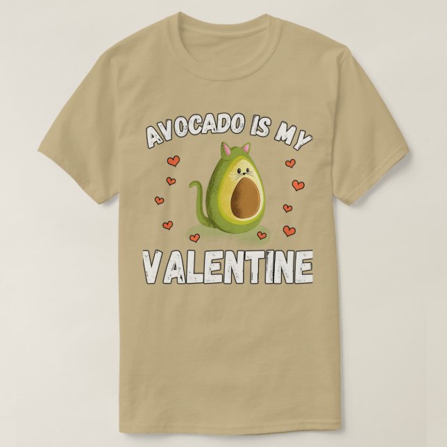Avocado ist mein Valentine 56 T-Shirt (Design vorne)