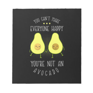 Avocado kann jedem glücklich machen notizblock