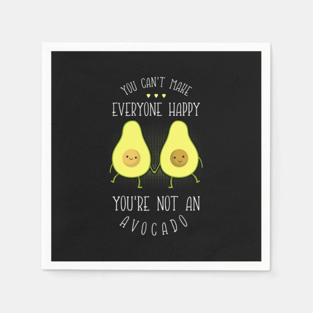 Avocado kann jedem glücklich machen serviette (Vorderseite)
