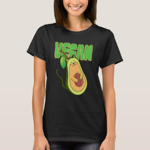 Avocado-Katze Vegan-Tier Vegetarier T-Shirt