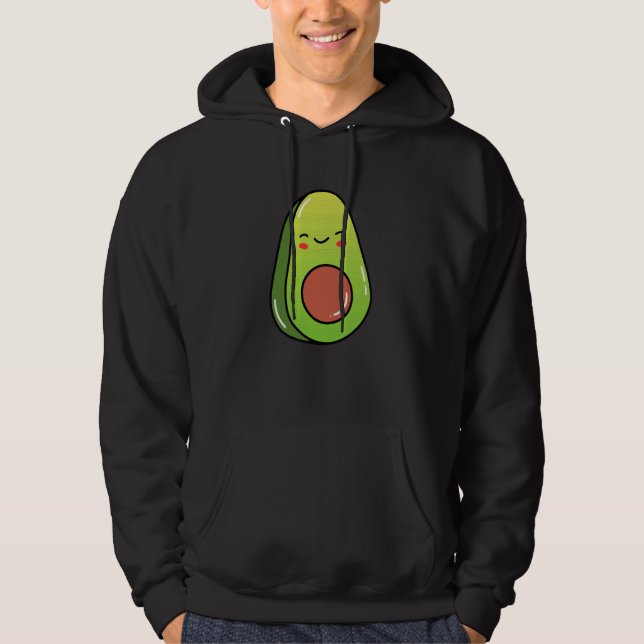 Avocado Kawaii Cute Funny Hoodie (Vorderseite)