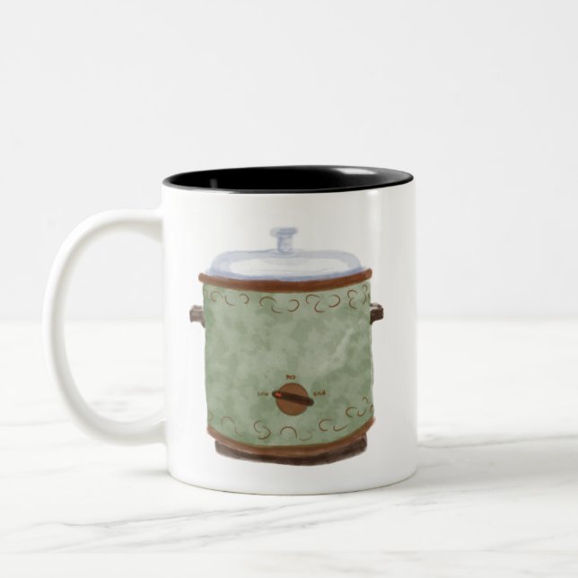 Avocado Langsamer Cooker-Tasse Zweifarbige Tasse (Links)