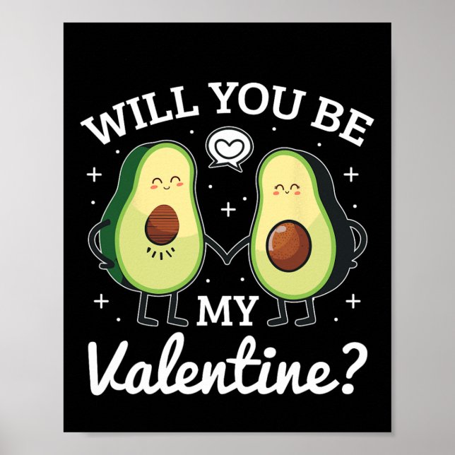 Avocado Liebe Liebender Valentinstag  Poster (Vorne)
