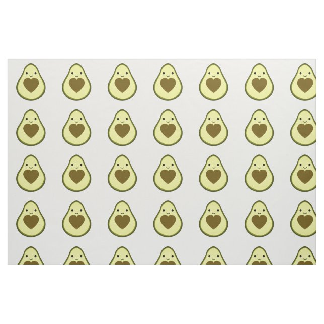 Avocado Liebe Niedlich Avocado mit Herzstück Pit Stoff (Fat Quarter (45,7 x 55,9 cm))