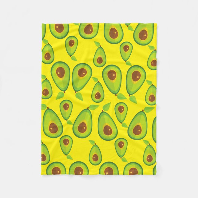 Avocado Liebe Pattern - Leckeres Avocado Lover Fleecedecke (Vorderseite)