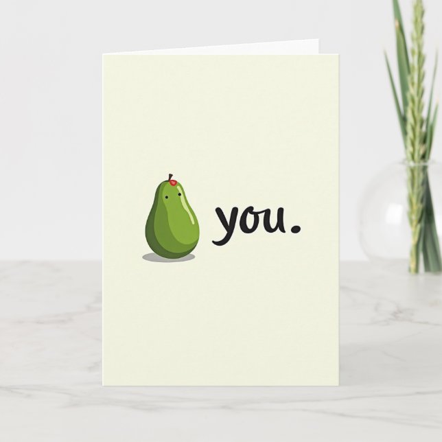 Avocado Love You Karte (Vorderseite)