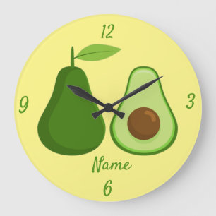 Avocado Lover Design Thunder_Cove Große Wanduhr