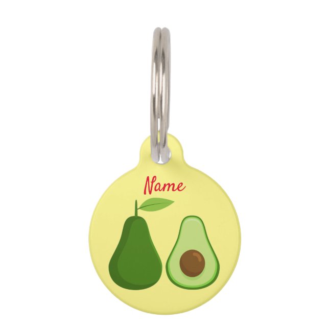 Avocado Lover Design Thunder_Cove Haustiermarke (Vorderseite)