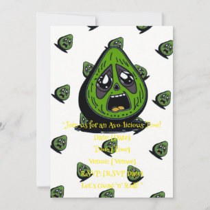 Avocado lustige Gesichtseinladung Einladung