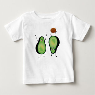 Avocado lustige zujubelnde grüne Grube Handstand Baby T-shirt