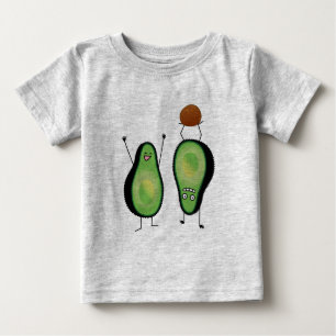 Avocado lustige zujubelnde grüne Grube Handstand Baby T-shirt