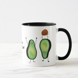 Avocado lustige zujubelnde grüne Grube Handstand Tasse