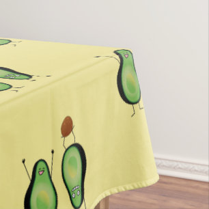 Avocado lustige zujubelnde grüne Grube Handstand Tischdecke