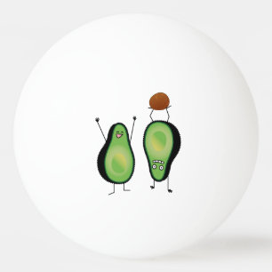 Avocado lustige zujubelnde grüne Grube Handstand Tischtennisball