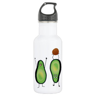 Avocado lustige zujubelnde grüne Grube Handstand Trinkflasche