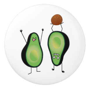 Avocado lustiges Beisammensein Handstand Grün Grub Keramikknauf