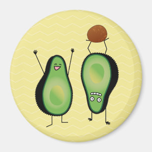 Avocado lustiges Beisammensein Handstand Grün Grub Magnet