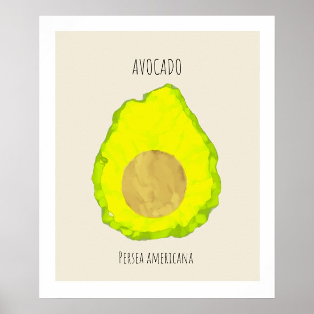 Avocado Malerei Poster (Vorne)