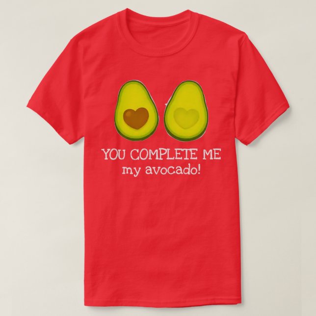 Avocado mit lustigen Lebensmitteln, Sie ergänzen m T-Shirt (Design vorne)
