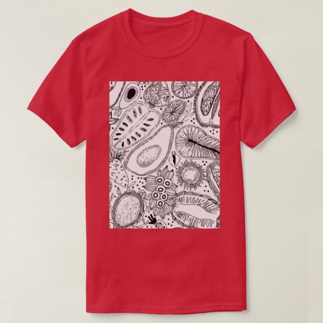 Avocado Mono Colour Fruits T-Shirt (Design vorne)