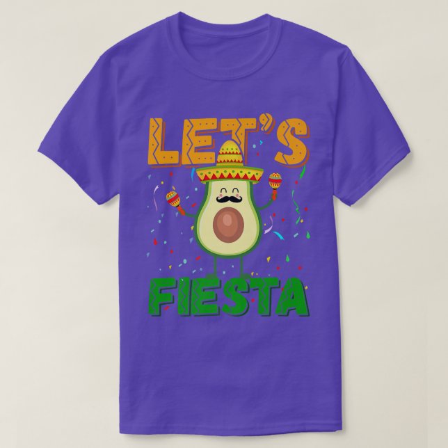 Avocado Mustache Sombrero Cinco De Mayo Lasse Fies T-Shirt (Design vorne)