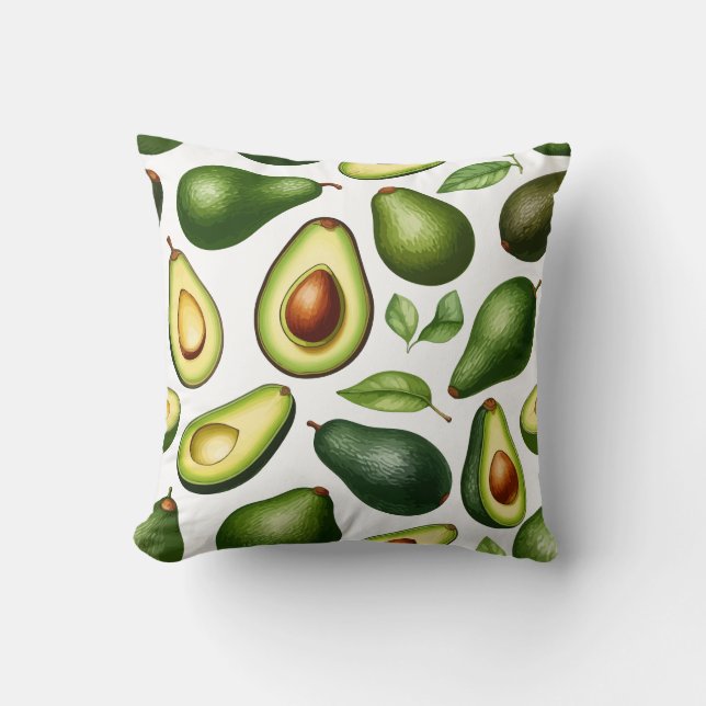 Avocado-Muster Kissen (Vorderseite)