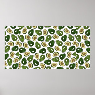 Avocado-Muster Poster